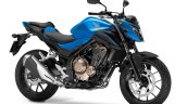 2018 Honda CB500F Blue press front right quarter