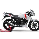 TVS Apache RTR 160 2V White Race Edition press right side